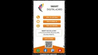 अपनें पुराने कागज के विजिटिंग कार्ड को डिजिटल बनाये । (Smart Digital vCard Demo)