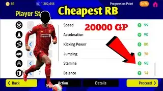 Самый дешёвый RB с 99 скоростями! 98 выносливостью! в Pes (20000 GP) - eFootball 2023 Mobile