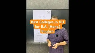 Best Colleges in DU for B.A. (Hons.) English #shorts