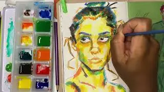 All Ink, Water-base Ink  Portrait | Sketchbook | PART 7