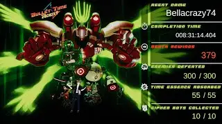 I defeat the bosses on The Bullet Time Agent game