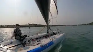 Laser Vortex Dinghy sail 4 in gusty and shifting conditions. 