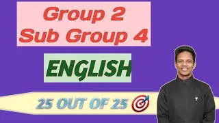Group 2 Sub Group 4 | English  | English By Shyam Sir Sir | 01 |