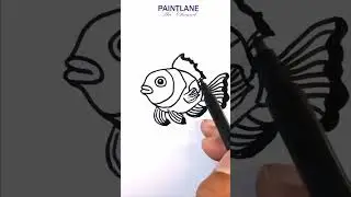 Drawing Cartoon Fish Art #shorts #art #drawing