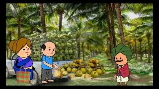 ತೋಟದಲ್ಲಿ ತೆಂಗಿನ ಕಾಯಿ ಕೀಳಿಸಿ ಲೋಡ್ ಮಾಡಿಸುತ್ತಿರುವ ರಂಗಜ್ಜ  #cartoonvideosinkannada #Comedyvideos #halli