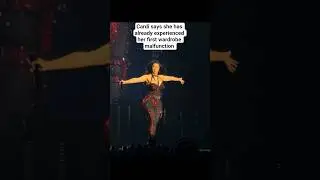 Cardi jokes about a wardrobe malfunction