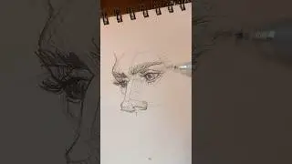 back to drawing faces heh😎 #peoplesketch #drawwithme #sketching #prettyboy #drawingeyes #pinterest