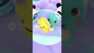 Floating Bubbles Song: Fun Toddler Song with Pandas and Dinosaurs Visual Sensory Play#shorts#bubbles