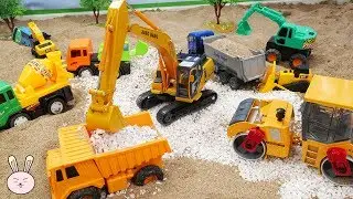 Diecast Excavator, Dump Truck, Cement Mixer, Wheels loader, Bulldozer | Construction Vehicles YapiTV