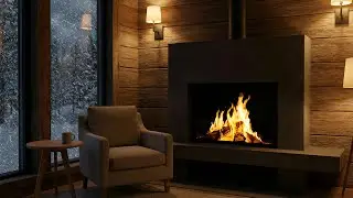 ❄️ Snow Outside, Fire Inside 🔥 | Relaxing Jazz Ambience for Stress Relief