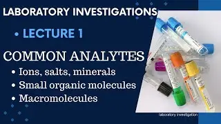 Common Analytes #Ions #Salts #Minerals #Organic Molecules #macromolecules #therapeutic drug #DOA