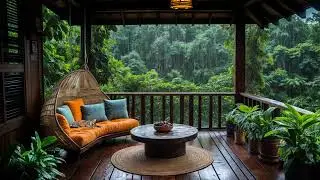 Tropical Rain Porch Ambience 🌧️🌿 Deep Nature Sounds for Sleep, Focus & Inner Calm