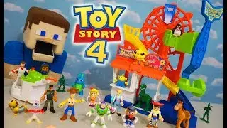 Toy Story 4: Imaginext CRAZY CARNIVAL ADVENTURE Playset & Series 2 Figures Unboxing