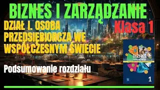 BIZNES i ZARZĄDZANIE-Klasa 1.DZIAŁ I.Osoba przedsięb. we wsp&oacute;ł. świecie - Podsumowanie rozdziału