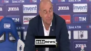 Ballardini show: sedia della Samp, conferenza in piedi