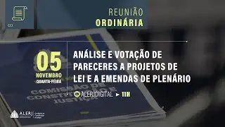Reuni&atilde;o Ordin&aacute;ria | An&aacute;lise e vota&ccedil;&atilde;o de pareceres a projetos de lei e emendas de plen&aacute;rio