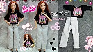 Beautiful Doll ||Shirt and Shirt Pant|| doll Cute Barbie Making ||Stitching Sewing YT||💕🌼