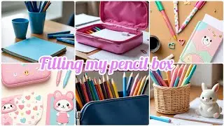Asmr filling my cute pencil box🥰✨️#ytshorts #stationarycollection #pencilbox#cute#asmr #stationery 
