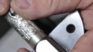 Sterling silver pen making - shading, hand engraving