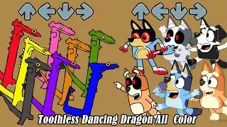 FNF Toothless Dancing To Driftveil City but Bluey x Bingo x Mackenzie Sing It - Friday Night Funkin'