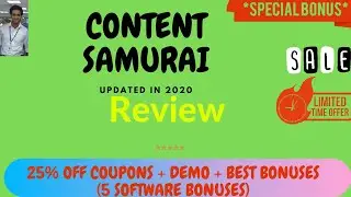 Content Samurai Review 👉 Is It Worth Your Investment💰 Honest Content Samurai Reviews 2020