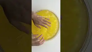 Crystal yellow slime ASMR ! #slime #relax#asmr #slimebubbles #oddlysatisfying