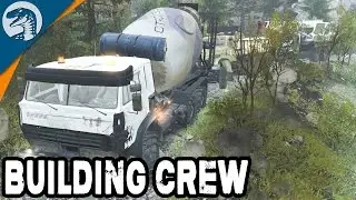 DANGEROUS CONSTRUCTION CONVOY CREW | Spintires Multiplayer Gameplay