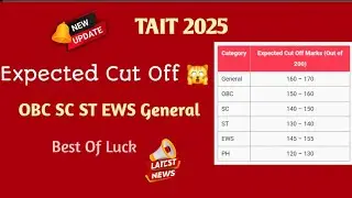 TAIT 2025 Expected Cut Off 💯 | TAIT 2025 Cut Off Marks District Wise 🎯| Tait Cut Off List 2025 PDF