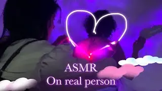 [ASMR] Back tracing, massaging with lovely friend