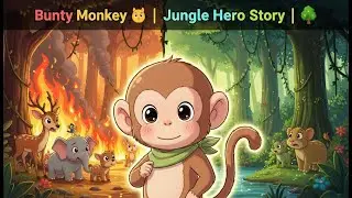 Bunty Monkey Story in Hindi 🐒 | Jungle Fire Story | Moral Kahani for Kids
