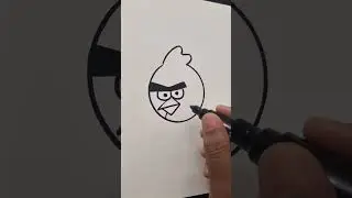How to draw angry birds 🐦 🐦&zwj;⬛ #drawing #art