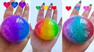 💙+💜💙+🩷+💜❤️+🩵+🩷Making SQUISHIES Balls with Double Sided Silicone Tape ASMR