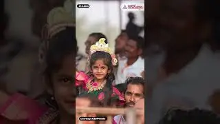 PM Narendra Modi Greets Girl Dressed As Bharat Mata in Telangana; WATCH #pmmodi #telangananews
