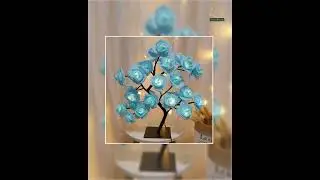 LED Table Lamp Rose Flower Tree USB Night Lights Christmas Decoration Gift for Kids Room Rose Flo...