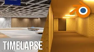 Backrooms in Blender Animation (Timelapse)