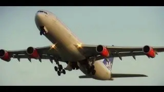 SAS Airbus A340-300 Takeoff at Copenhagen Kastrup Airport!
