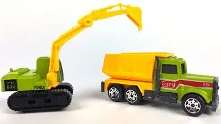 UNBOXING MODELS DIE CAST METAL GEAR CONSTRUCTION MIGHTY MACHINES WITH EXCAVATOR DUMP TRUCK FORKLIFT