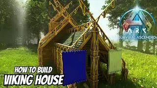 How to Build Viking Starter House Base - Build Tutorial Ark Survival Ascended