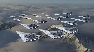 10 ISD Mk.2 vs 10 Heavy Ardent Frigates &ndash; No Fighters | Star Wars Fleet Battle