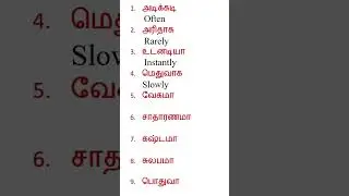 Simple Tamil words to English #spokenenglish #basicenglish #englishlanguage #word #tamil #fyp #viral