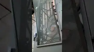 Easy installation of screens on a wrought iron door