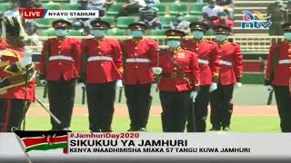 KDF officers wear face masks during Jamhuri Day 2020 parade