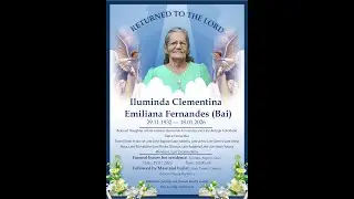 Funeral of Iluminda Clementina Emiliana Fernandes | 10am | 19-01-26 | Holy Trinity Church, Nagoa