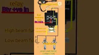 Dual head lamp relay ! dual head lamp relay wiring ! how to installed dual head lamp relay !