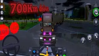 Nighttime with raining Trucking 700KM Delivery Mission |Truck driver |Haixiz 