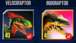 VELOCIRAPTOR BEGINS AND INDORAPTOR ENDS | JURASSIC WORLD THE GAME