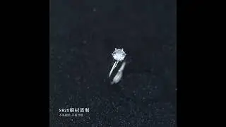 18K Rose Gold 925 Sterling Silver Moissanite Ring Women's Fashion Personality Simple