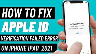 How To Fix Apple iD Sign In ( VERIFICATION FAILED ERROR  ) On iPhone iPad iPod ✔New 2021 Method✔