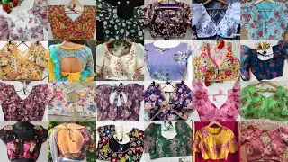Floral Print Blouse Design / Printed Blouse Ke Design/ Printed Blouse Neck Design/ New Blouse Design