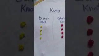 🩷🌸🪢French Knot vs Colonial Knot | Hand Embroidery Knots Tutorial #handknotted #knotart #threadart